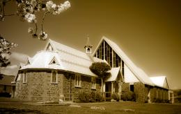 Church in spring